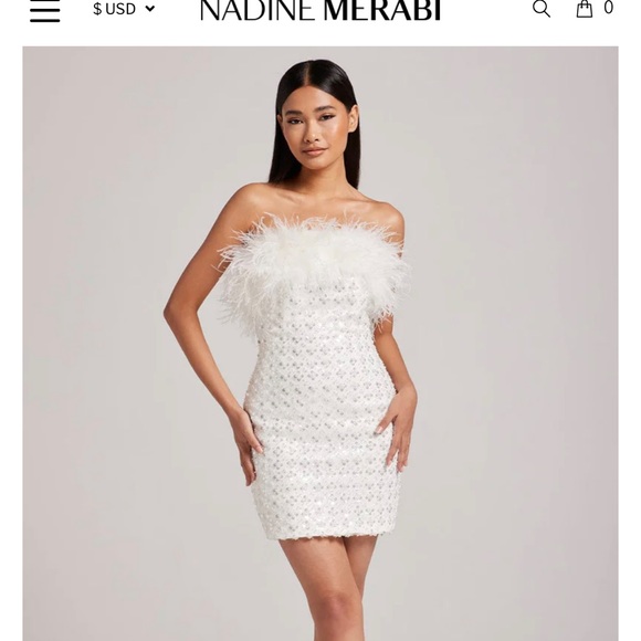 Nadine Merabi Harlow white dress 🤍 size XXL - Picture 2 of 2